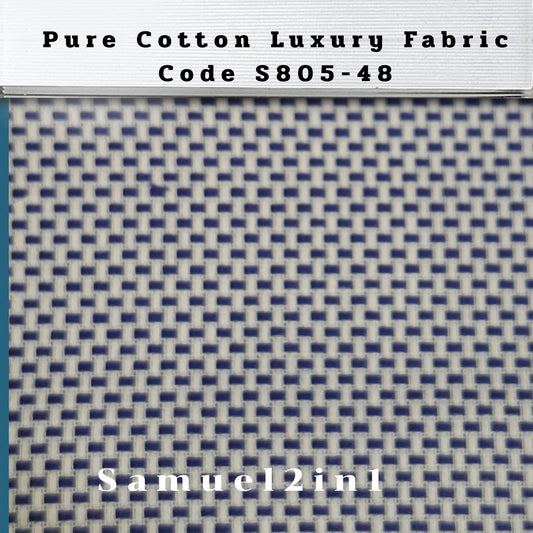 Pure Cotton Luxury Fabric – Code S805-48 (Blue)