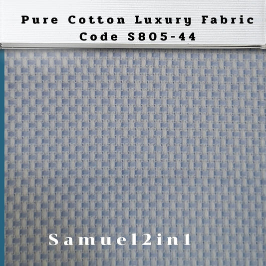 Pure Cotton Luxury Fabric – Code S805-44 (Blue)