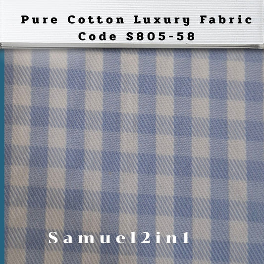 Pure Cotton Luxury Fabric - Code S805-58 | Samuel2in1