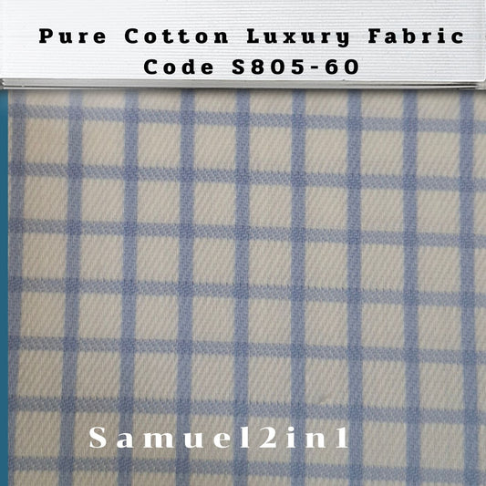 Pure Cotton Luxury Fabric - Code S805-60 | Samuel2in1