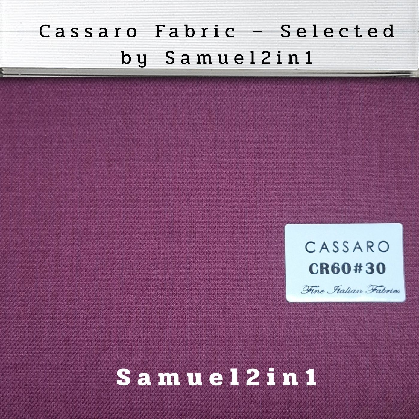 PLUM RED – CR60#30 Cassaro Fine Italian Fabric