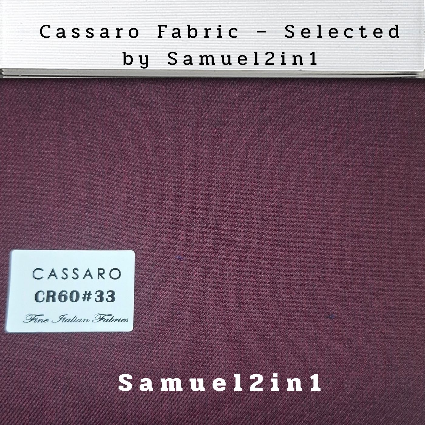 DARK BURGUNDY PLUM – CR60#33 Cassaro Fine Italian Fabric