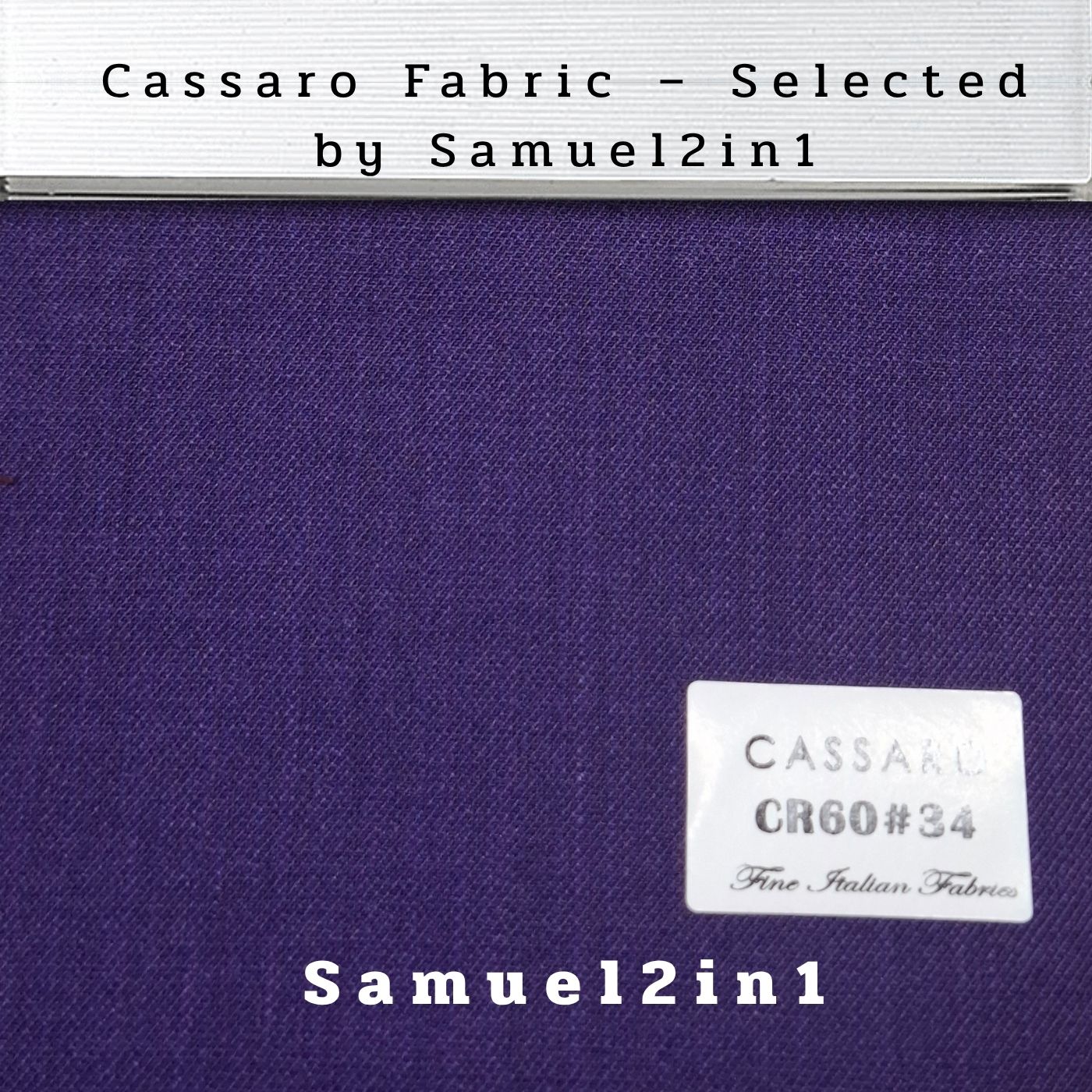 ROYAL PURPLE – CR60#34 Cassaro Fine Italian Fabric