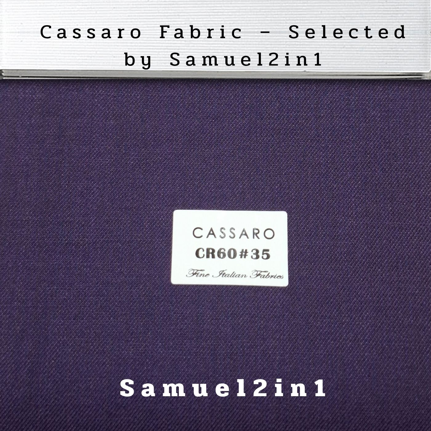 CHARCOAL PURPLE – CR60#35 Cassaro Fine Italian Fabric