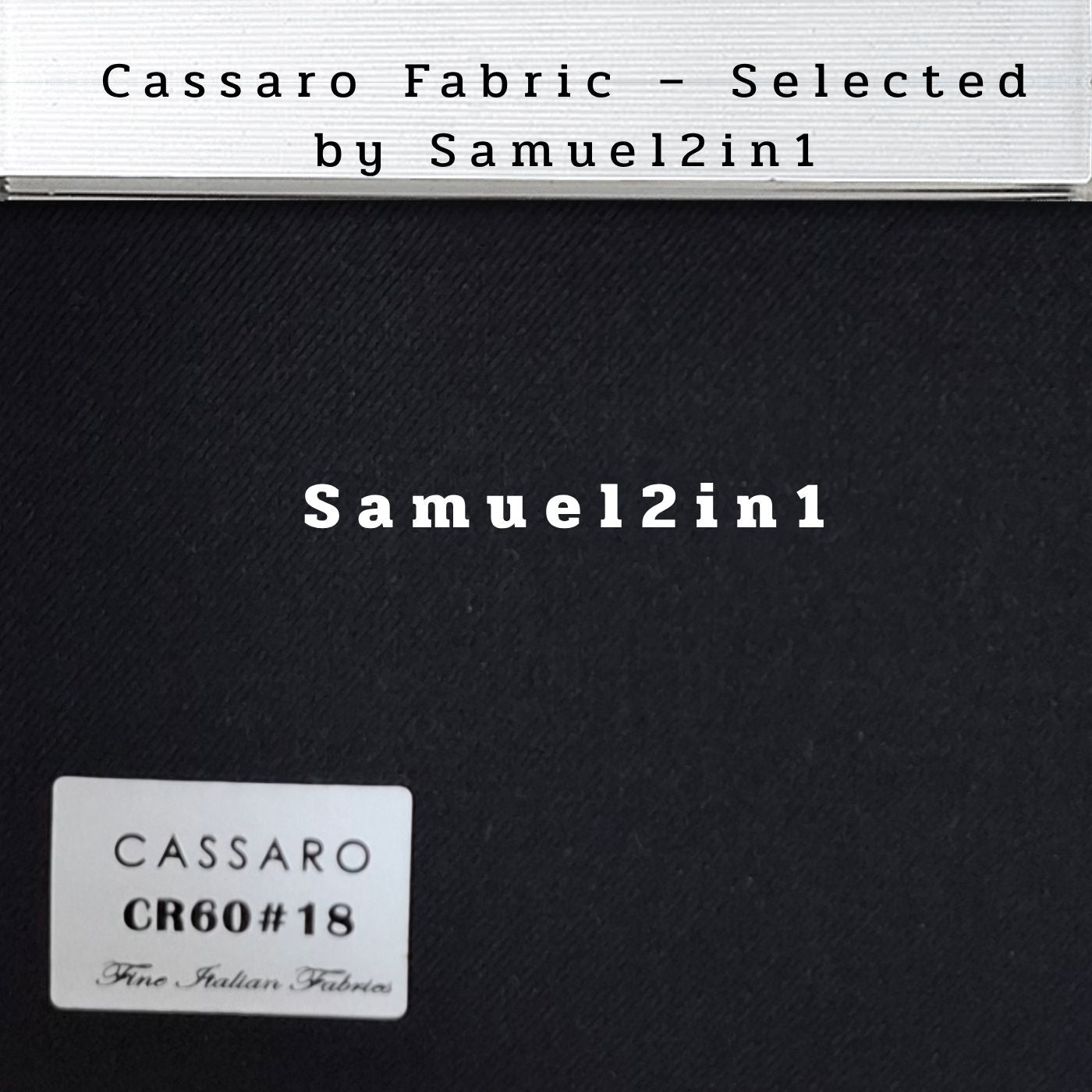 JET BLACK – CR60#18 Cassaro Fine Italian Fabric