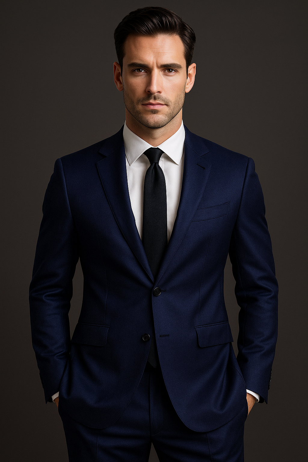 GREENISH NAVY – CR60#17 Cassaro Fine Italian Fabric