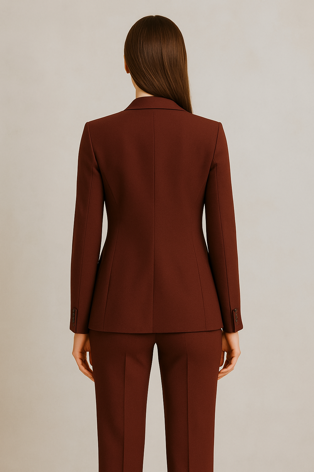 Burgundy Women’s Classic Single-Breasted Suit – Samuel2in1 Premium Tailoring