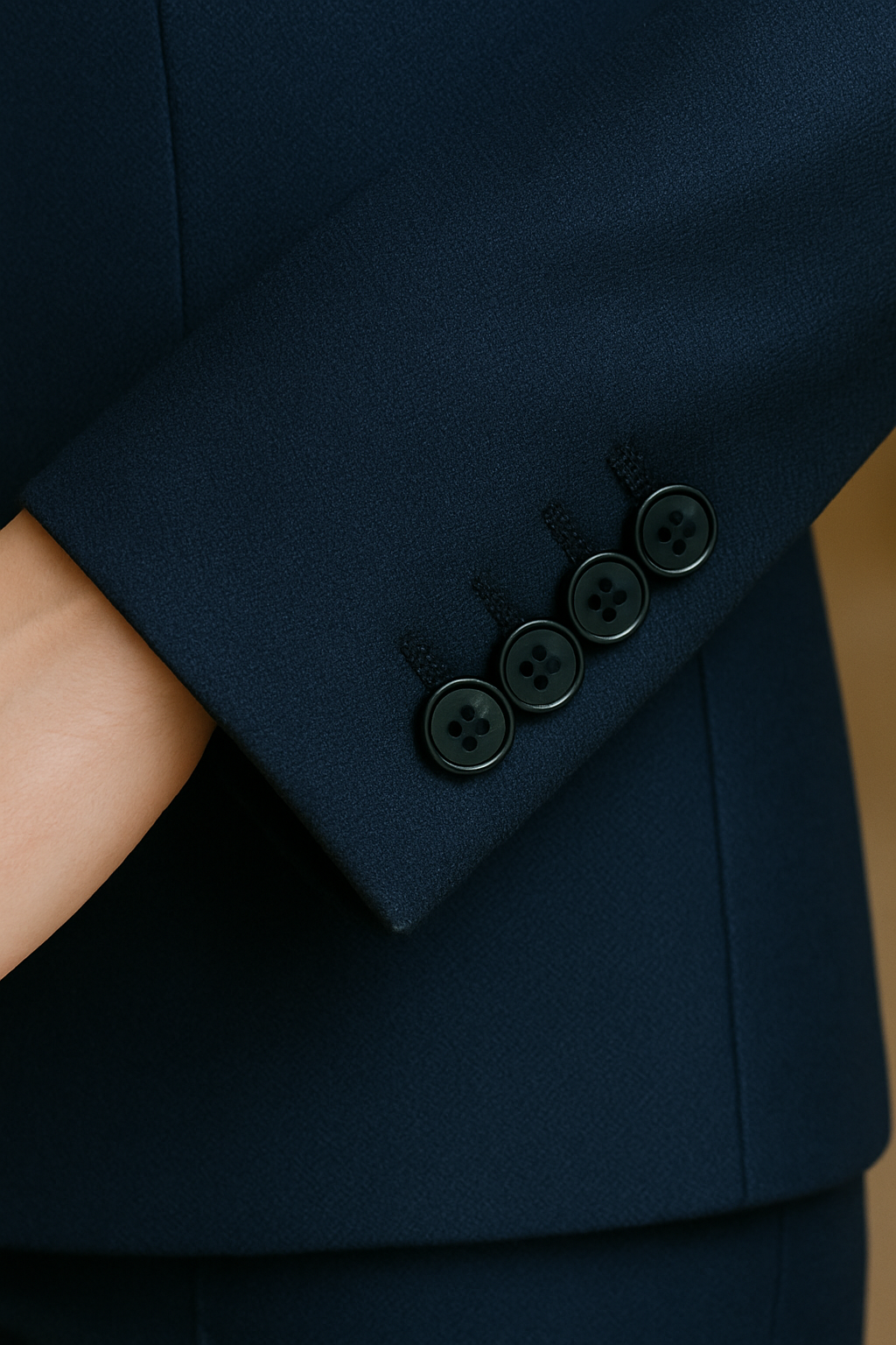 Navy Blue Women’s Tailored Cashmere Suit – Samuel2in1