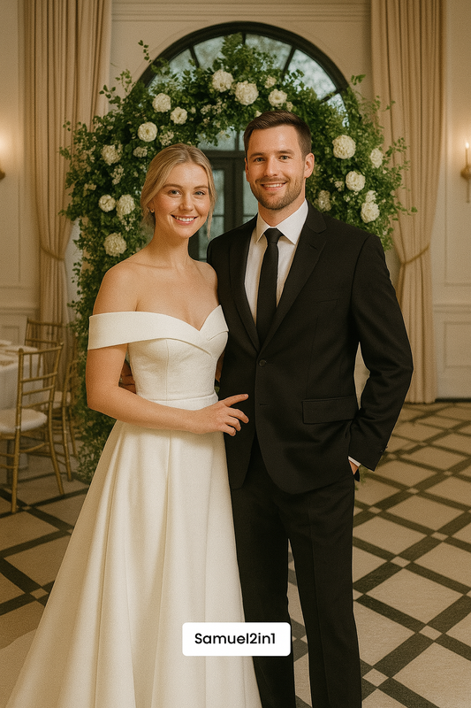 Classic Black Cashmere Wedding Suit – Timeless Groom Attire by Samuel2in1