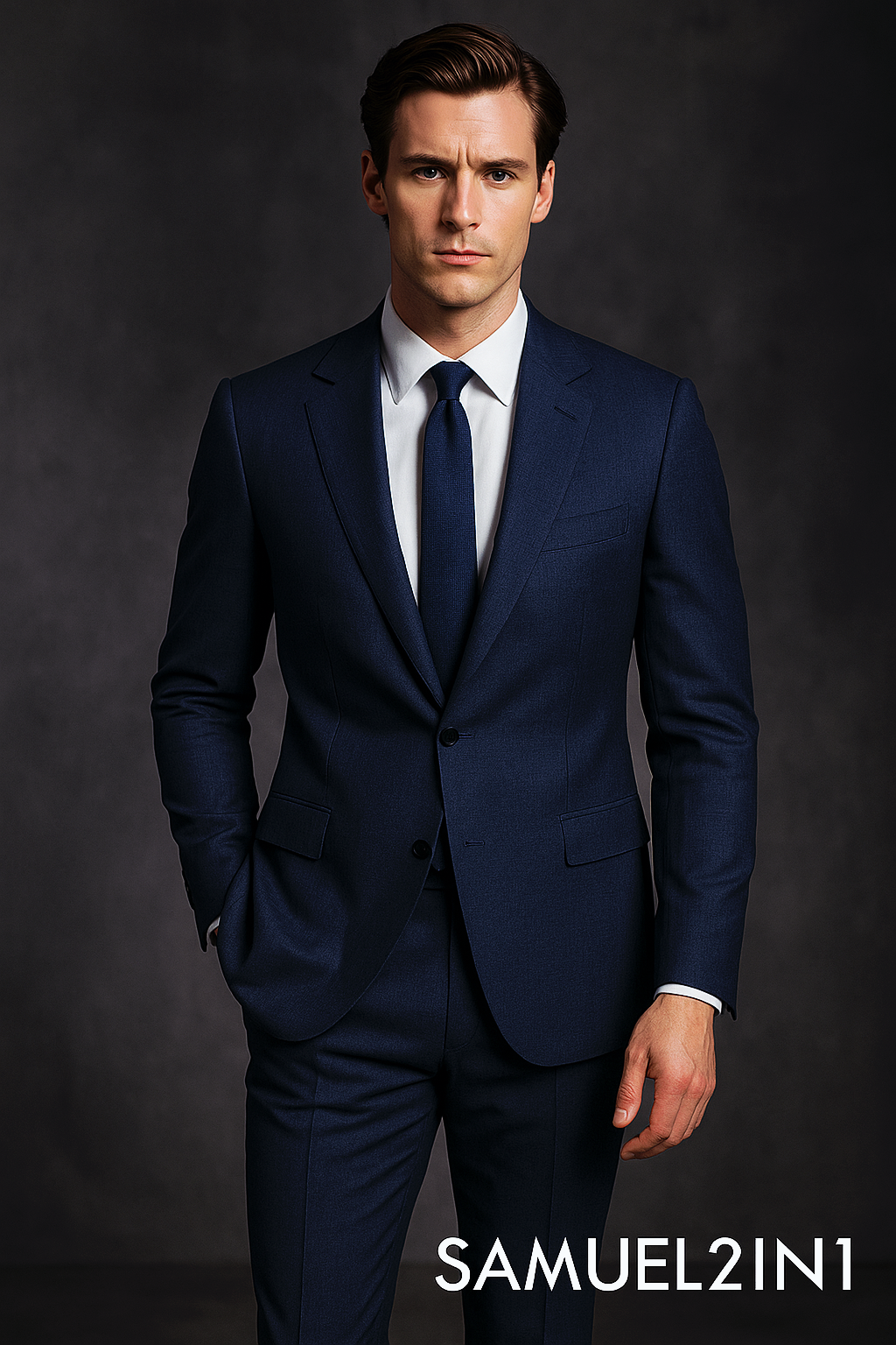 ROYAL SLATE BLUE – CR60#19 Cassaro Fine Italian Fabric