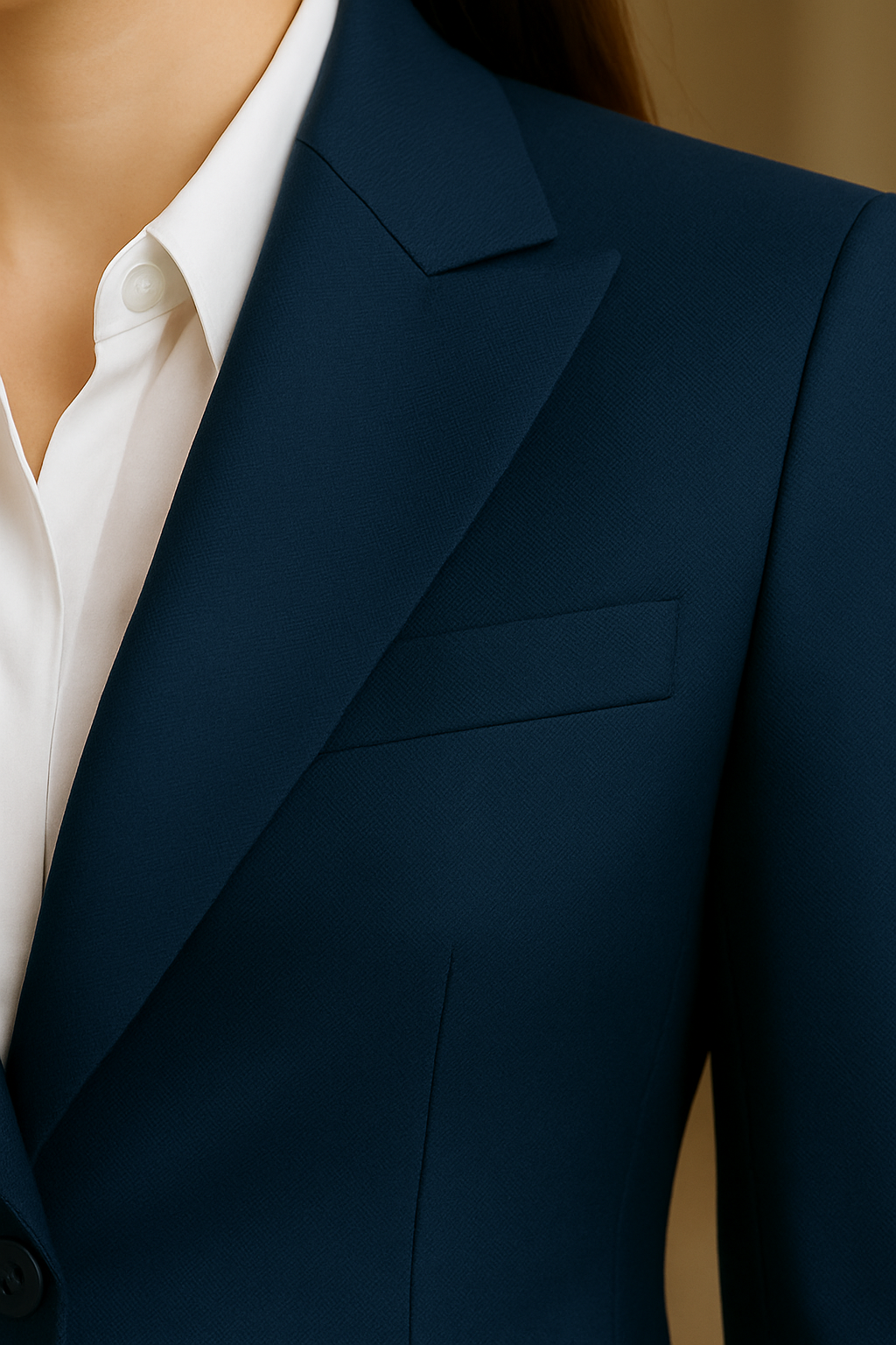 Navy Blue Women’s Tailored Cashmere Suit – Samuel2in1
