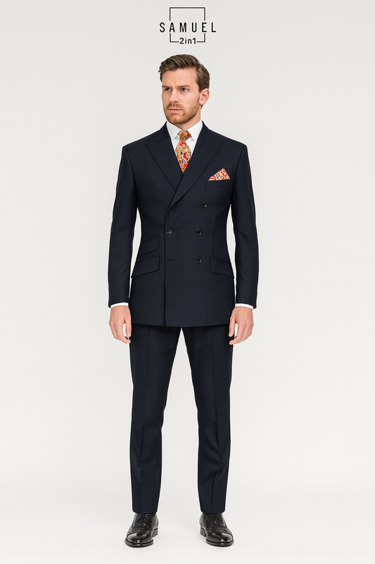 Men’s Modern Double-Breasted Suit | Samuel2in1 – Mod Suit Style