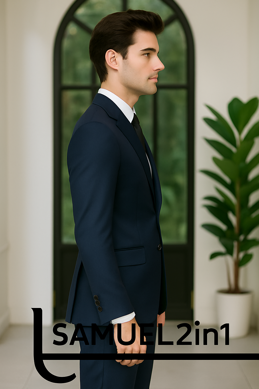 Samuel2in1 Made to Order – Navy Blue Notch Lapel Business Suit | Tailored Perfection