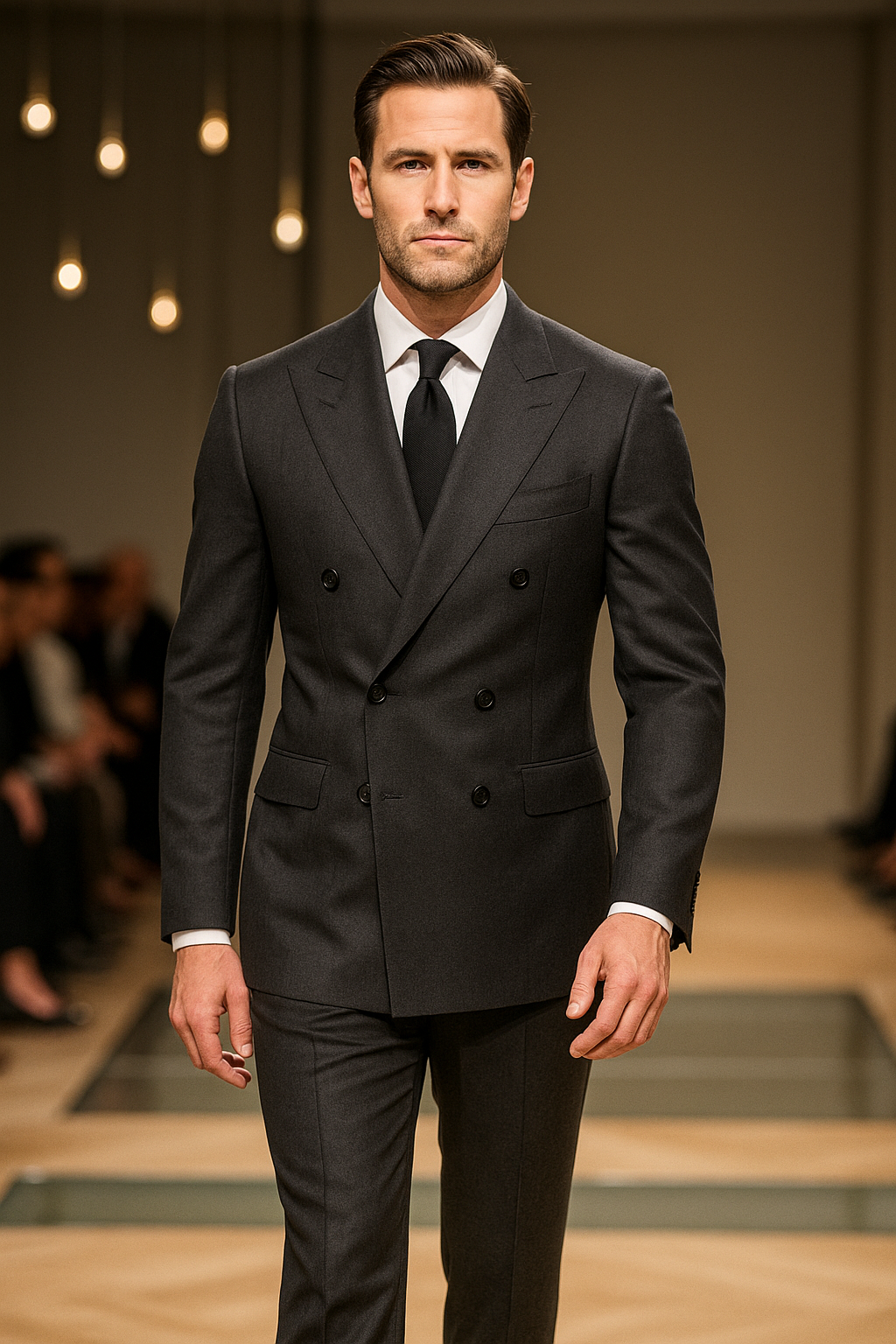 DARK CHARCOAL GRAY – CR60#8 Cassaro Fine Italian Fabric