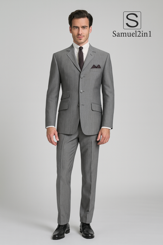 Men’s Grey Suit – Mod  Suit | Samuel2in1