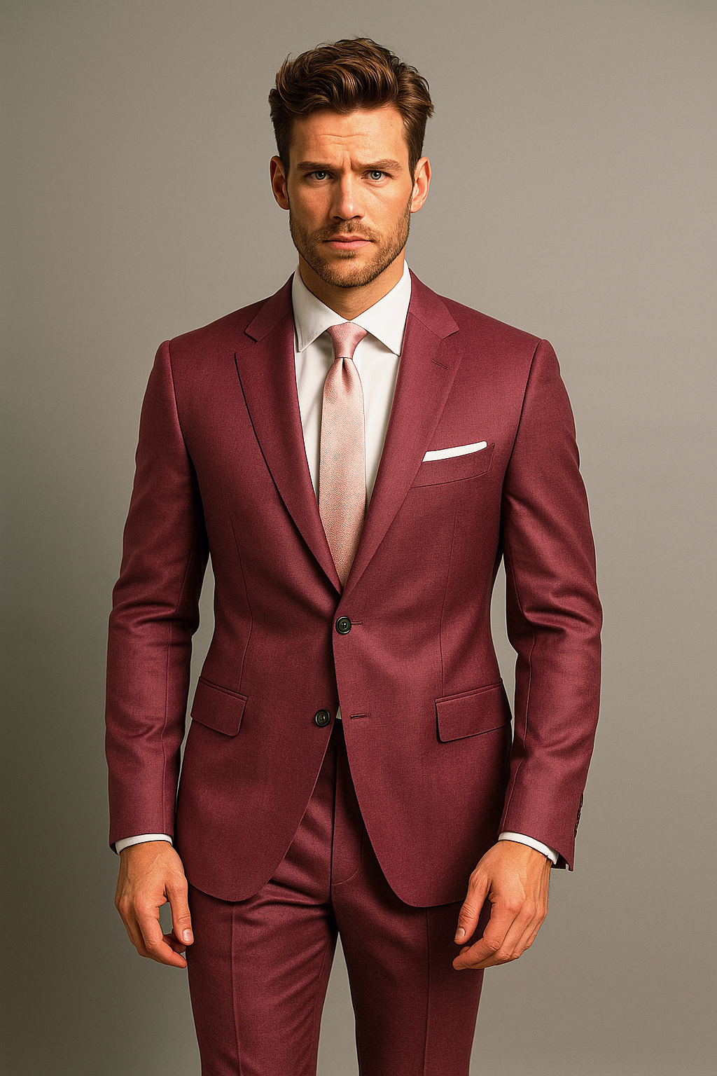 PLUM RED – CR60#30 Cassaro Fine Italian Fabric