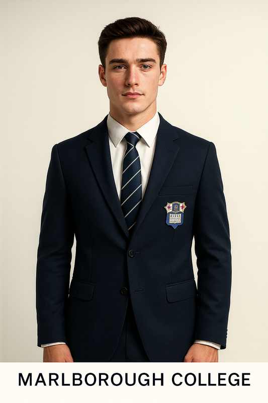 Marlborough College Blazer with Embroidered Crest – Made to Order