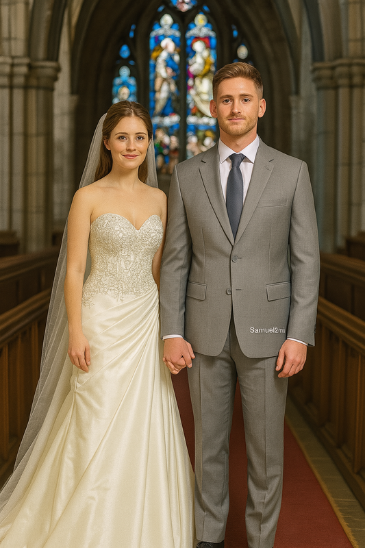 Light Grey Cashmere Wedding Suit – Timeless Groom Elegance by Samuel2in1