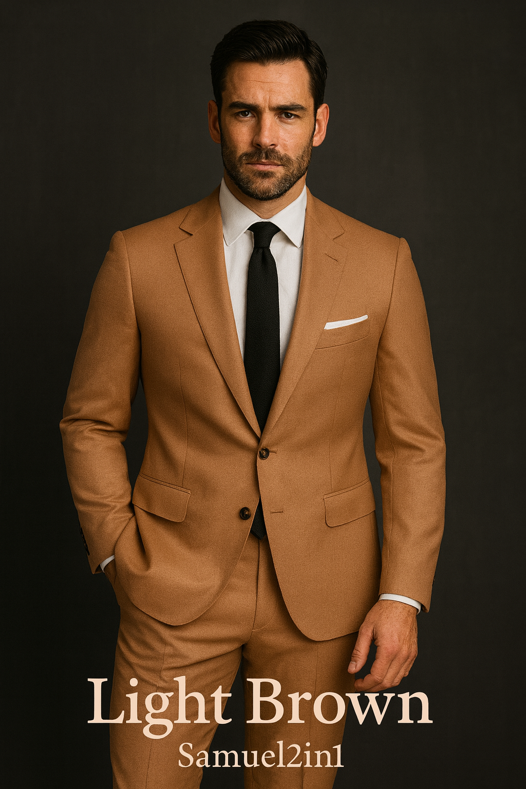 Mocha Brown Suit Fabric (ET50-31)