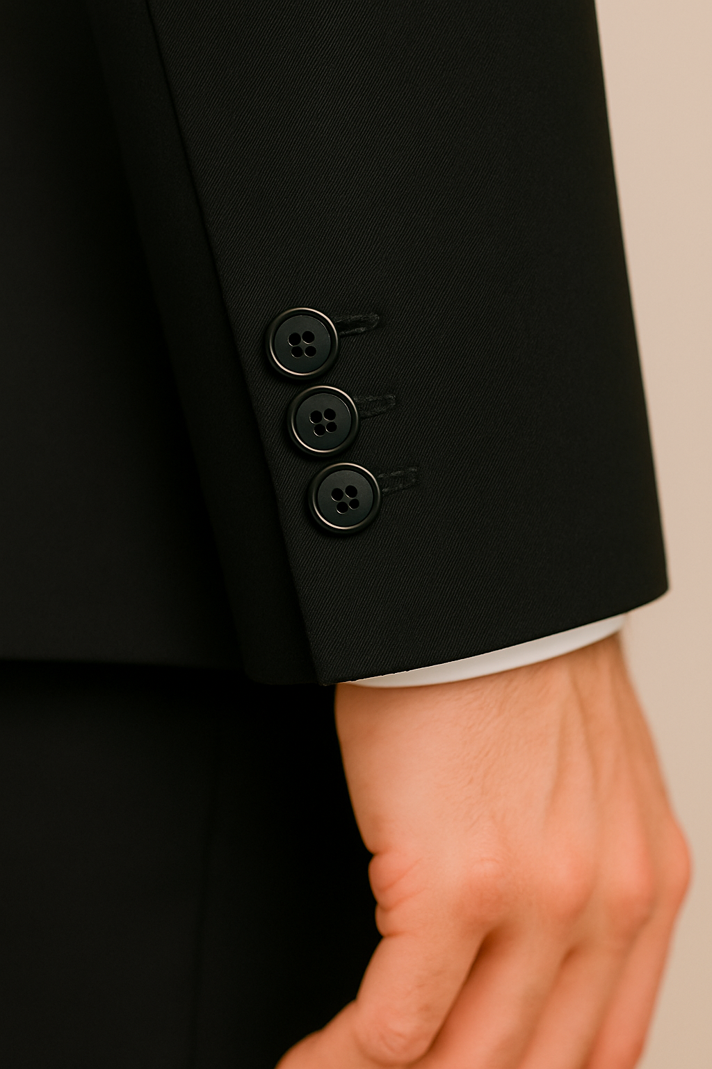 Samuel2in1 Made to Order – Classic Black Single-Breasted Suit with Notch Lapel