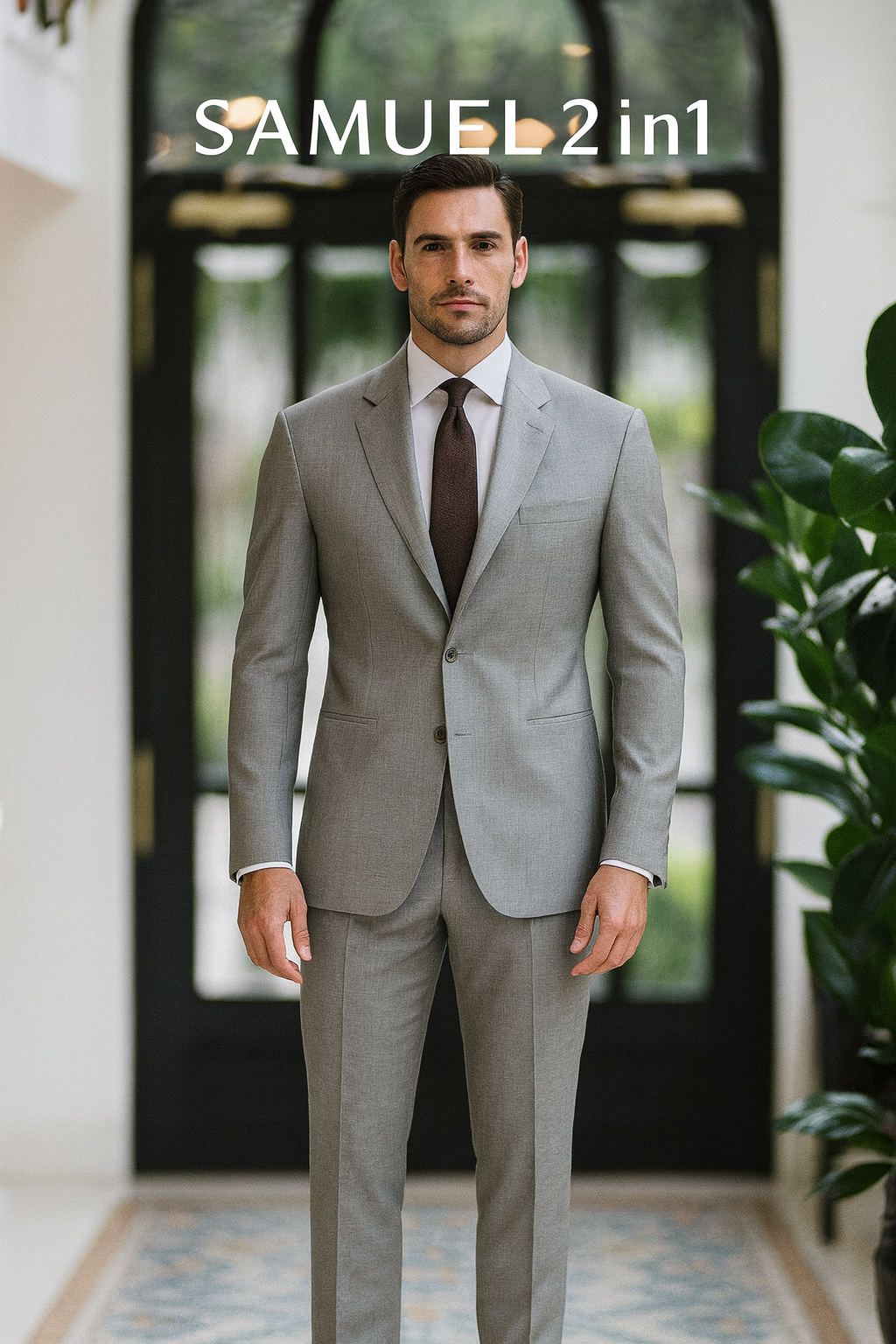 Samuel 2in1 Light Grey Business Suit – Made to Order