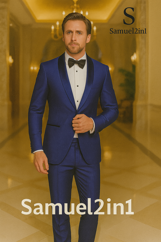 Samuel2in1 Royal Blue Tuxedo – Made to Order Luxury Men’s Suit