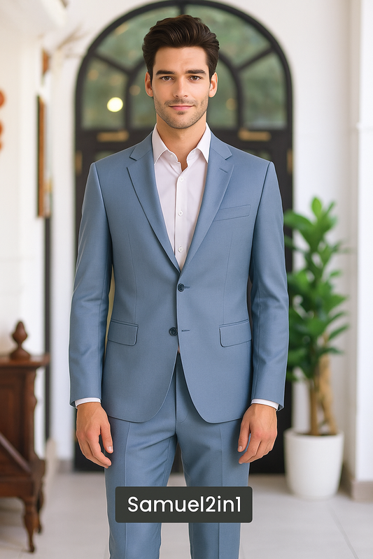 Samuel2in1 Made to Order – Sky Blue Business Suit | Modern Tailored Fit