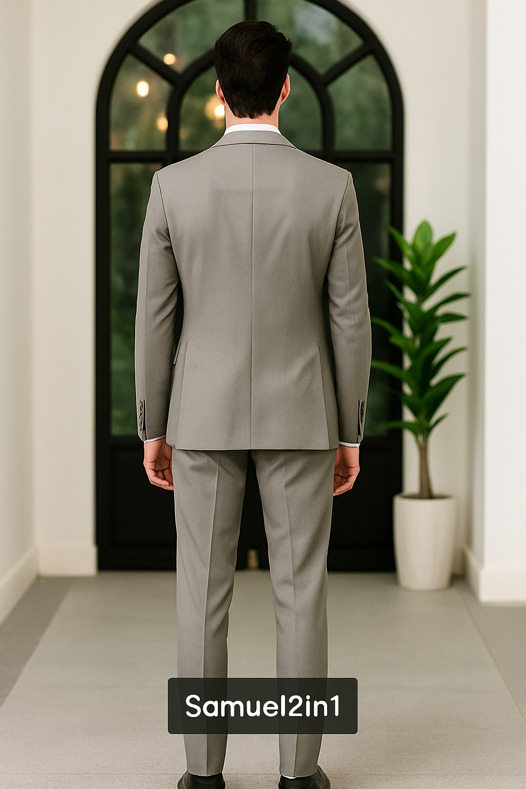 Samuel2in1 Made to Order – Classic Light Grey Business Suit | Notch Lapel