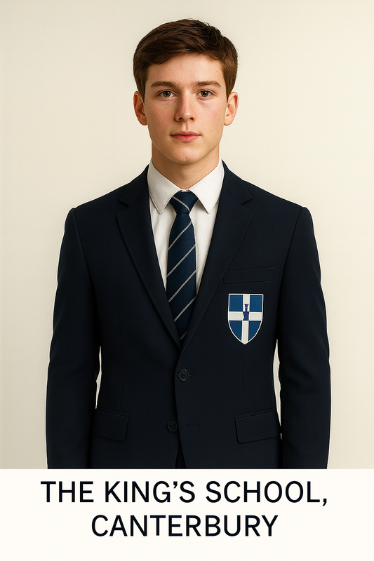The King’s School Canterbury Blazer with Embroidered Crest – Made to Order
