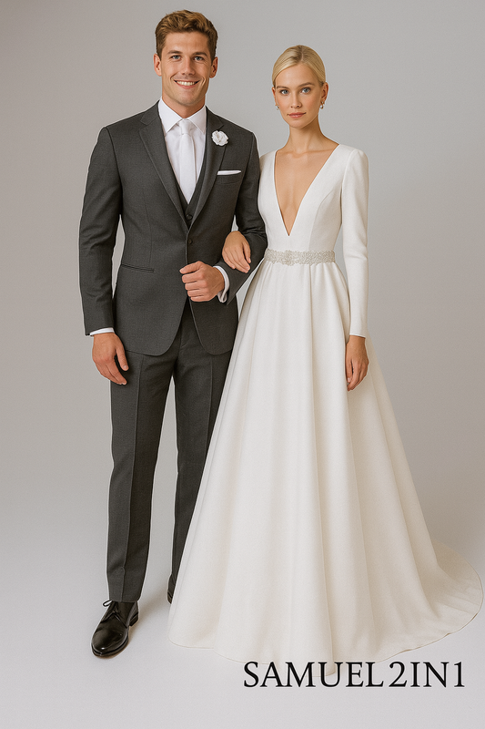 Charcoal Grey Groom’s Suit – Made to Order Cashmere Blend